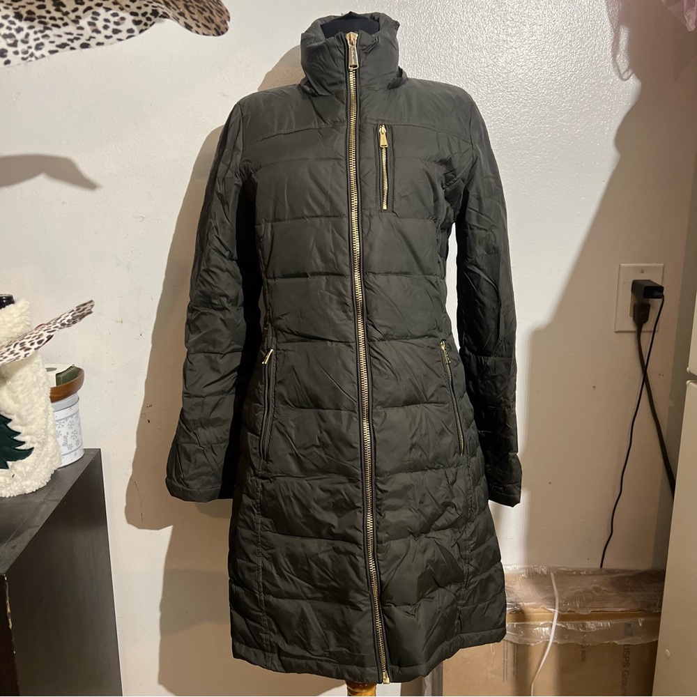 Michael Kors Women's Puffer Coat - Dark Olive